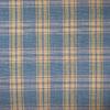 blue and tan woven plaid
